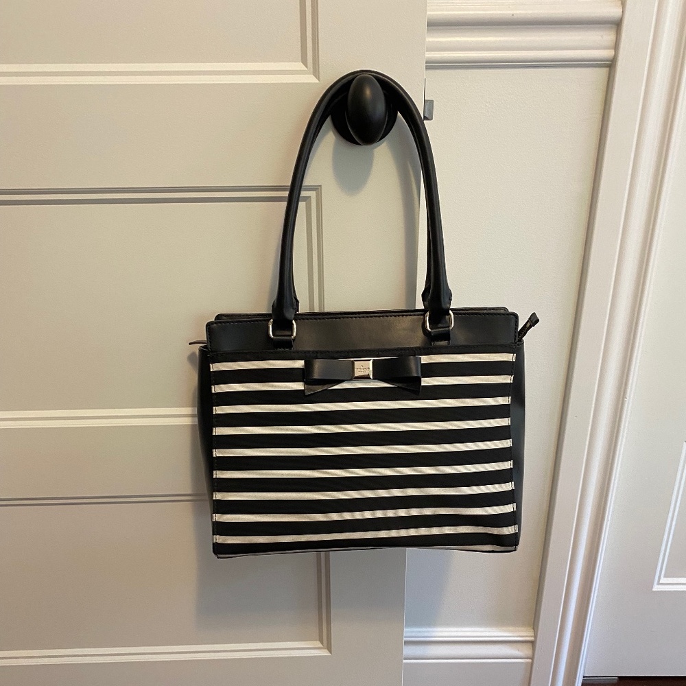 Kate Spade Black and White Shoulder Medium Satchel
